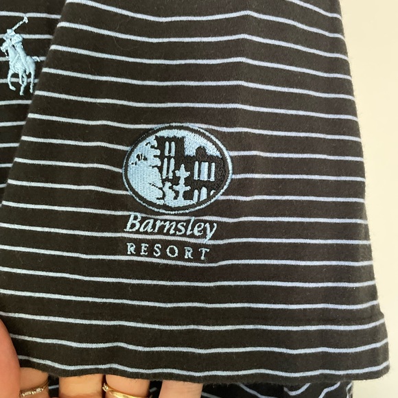 Polo Golf Ralph Lauren || Barnsley Resort || Blue Striped Polo Shirt || Size L - Picture 7 of 8